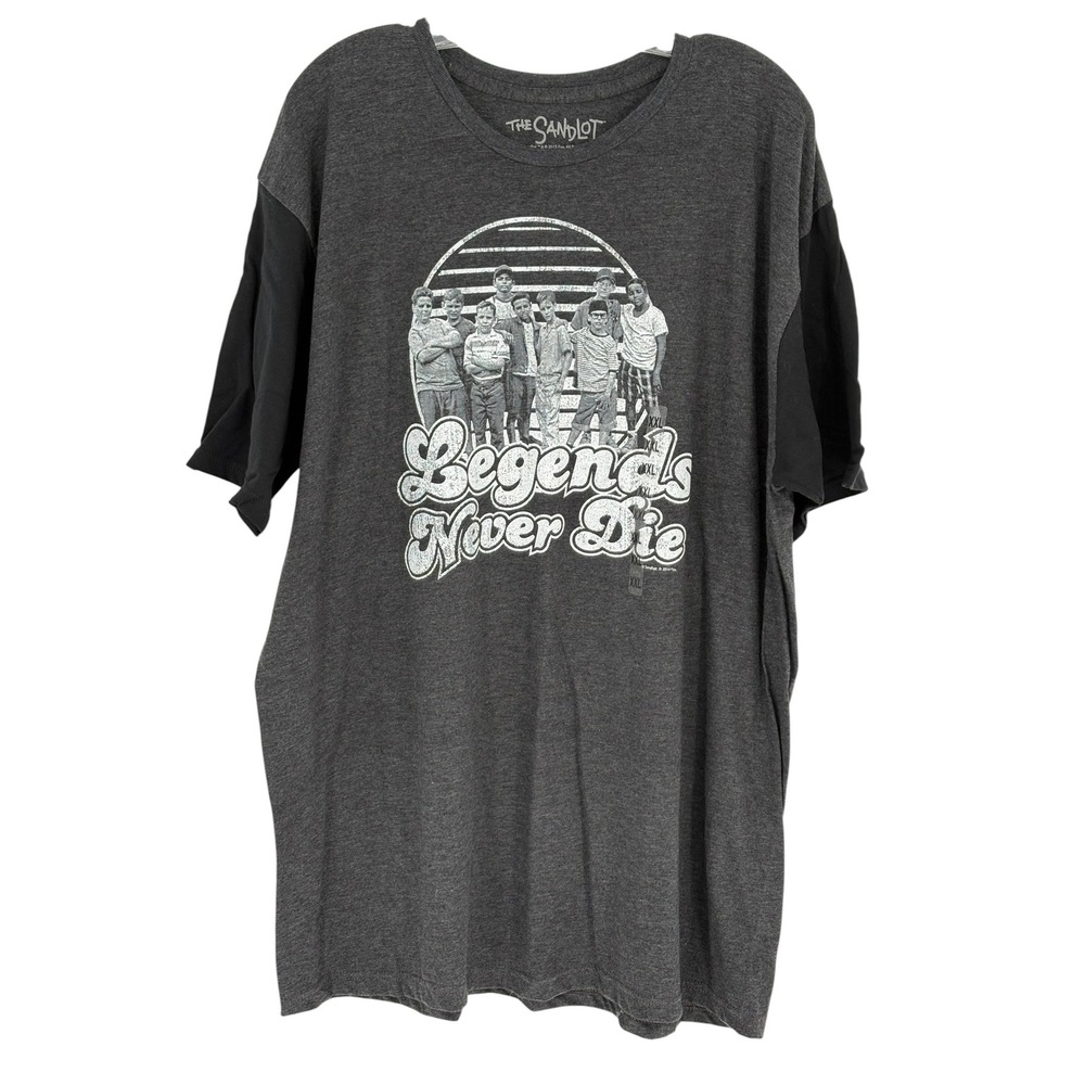 The Sandlot Graphic T-Shirt Charcoal Black Legends Never Die XXL
